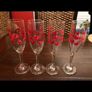 Valentine wine glass set (4)